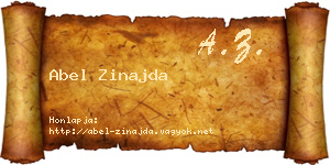 Abel Zinajda névjegykártya